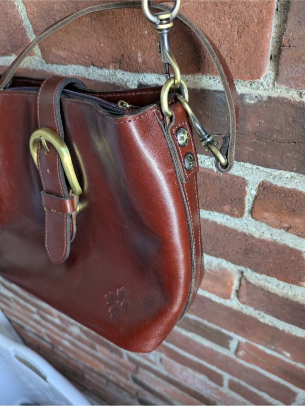 Patricia Nash Brown Leather Handbag Purse - Picture 4 of 14